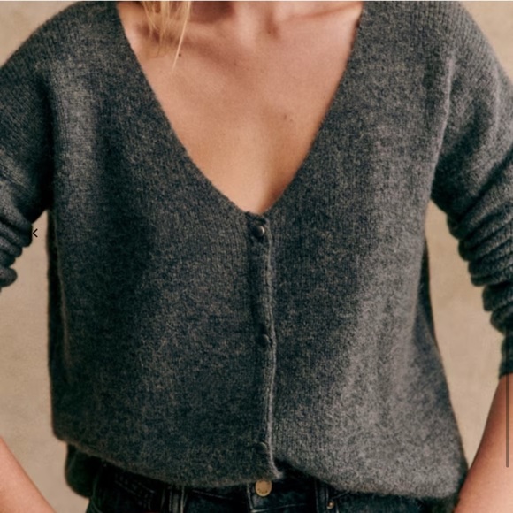 Sezane Gray Women's Cardigan - Picture 2 of 3
